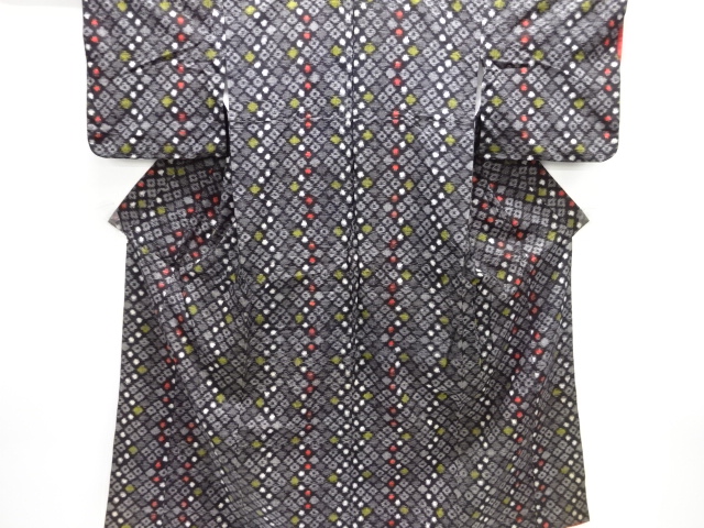 JAPANESE KIMONO / ANTIQUE AUTHENTIC KURUME KASURI COTTON KIMONO / DIAM